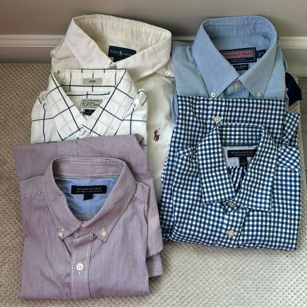 Assorted Mens Size S button down oxford shirts